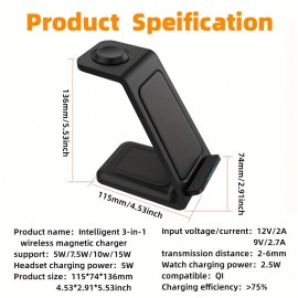 3 In 1 Multifunctional Wireless Charger, Charging Station Mobile Phone Holder For IPhone\iWatch\AirPods