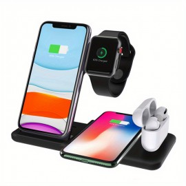 15W 4 In 1 Wireless Charger Stand Pad For IPhone 14 13 12 Apple Watch 15W Foldable Fast Charging Dock Station For Airpods Pro IWatch