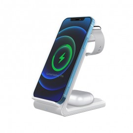 Charger Station For IPhone Multiple Devices, 3 In 1 Fast Wireless Charger Stand Dock Stand For IPhone 14 13 12 11 Pro X XS 8 Plus Apple Watch Series 8 7 6 SE 5 4 3 2 & AirPods 3/2/Pro For Office/home Nice Small Gift For Friend