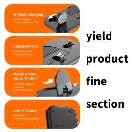 3 In 1 Wireless Charger Stand For IPhone 14 13 12 11 X XR 8 For IWatch Fast Charging Dock Station For Airpods Pro For IWatch 8 7