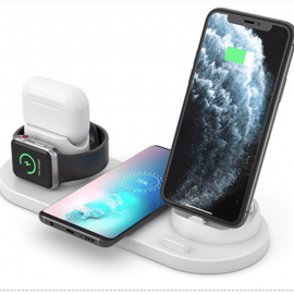 5 In 1 Wireless Charger Bracket Station Type-C Charging Stand For IPhone 14 13 12 11 Pro Max Samsung Xiaomi Desk Chargers For Watch Airpods
