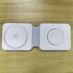 2-in-1 Wireless Charger. Magnetic Suction Folding Mobile Phone Holder, Suitable For IPhone Desktop Fast Charging.