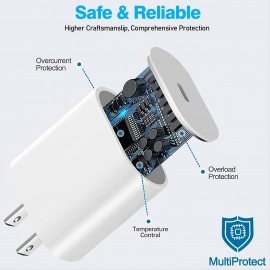 Charger, 20W USB C Fast Charger For IPad Pro 12.9,Pro 11 Inch 2021/2020/2018,Air 5th/4th 10.9 Inch 2022/2020,Mini 6 Generation 2021, PD Wall Charger Block With 6.6ft USB C To C Charging Cable