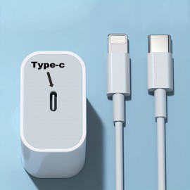 1pc 20W USB C Charger PD Fast Charger Block USB-C Wall Charger Power Adapter Compatible With IPhone 14/14 Pro Max/iPhone 13/12 Pro Max/SE/11