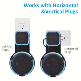 Outlet Wall Mount Holder Stand For Echo Dot 3rd Gen, Smart Home Speakers Plug Mount For Alexa With Cable Management