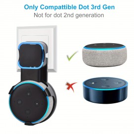 Outlet Wall Mount Holder Stand For Echo Dot 3rd Gen, Smart Home Speakers Plug Mount For Alexa With Cable Management
