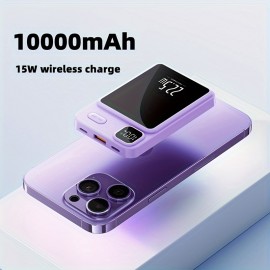 Portable Magnetic PD22.5W QC3.0 Mini 10000mAh Wireless 15W Quick Charger Power Bank For IPhone 15 14 Plus 13 Pro Max