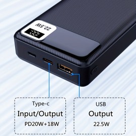20000mAh Fast Charger Power Bank PD20W+USB22.5W Portable Mobile Charger