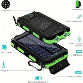 Solar Charging Bank, Strong Lighting At Night, Suitable For Charging All Models Of Mobile Phones, Easy To Carry, Suitable For Camping, Mountain Climbing And Other Night Appearance