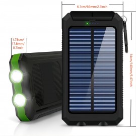 20000MAH Portable Solar Power Bank: 2 USB Charging Ports, Strong LED Light & Outdoor Emergency Use - Perfect Gift For Birthdays, Valentines, Easter & More!