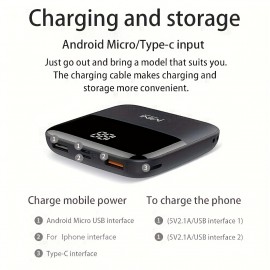 10000mAh 5V2A Fast Charging Mini Cute Portable Pocket Power Bank, Small Size Large Capacity High Appearance