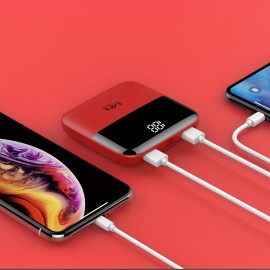 10000mAh 5V2A Fast Charging Mini Cute Portable Pocket Power Bank, Small Size Large Capacity High Appearance