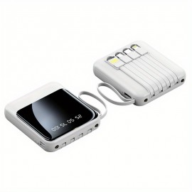 10000mAh Portable Power Bank Battery Charger With Wall Plug LED Display External Battery Pack With 3 Output Lines